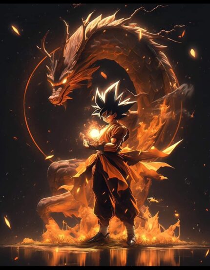 Goku and Shenron – Flame of the Dragon